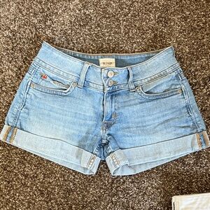 Hudson Jeans Light Blue Rolled Hem Denim Shorts